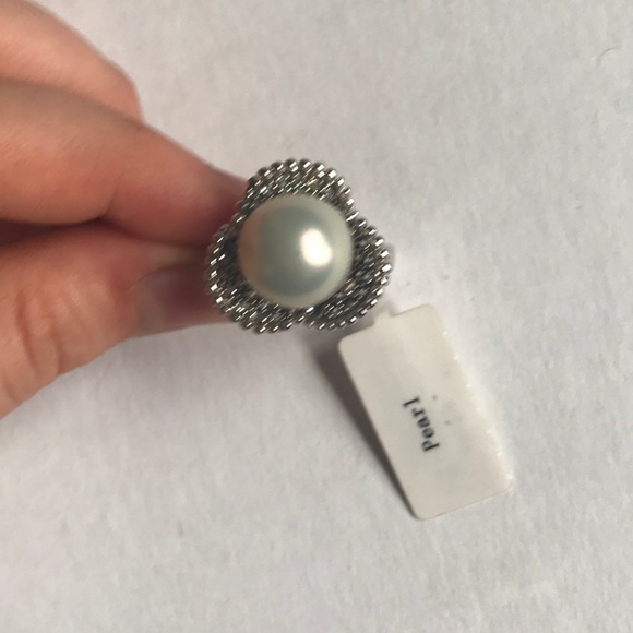 NWT Sterling silver pearl flower statement… - Picture 3 of 7